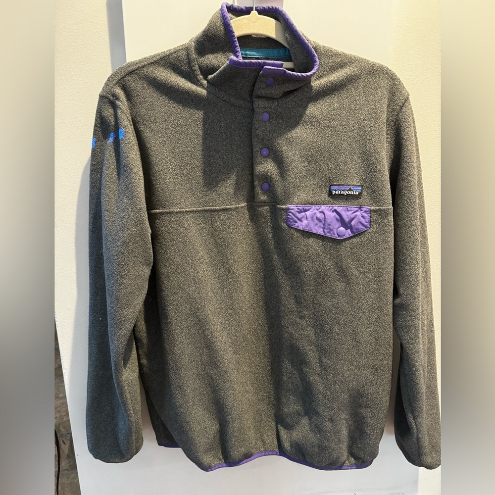 Patagonia Fleece Grey Sweater Sz M Women’s